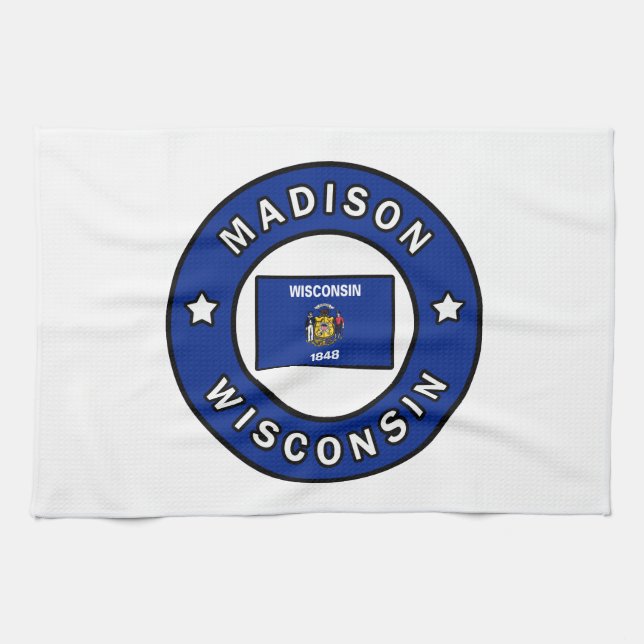 Madison Wisconsin Geschirrtuch (Horizontal)