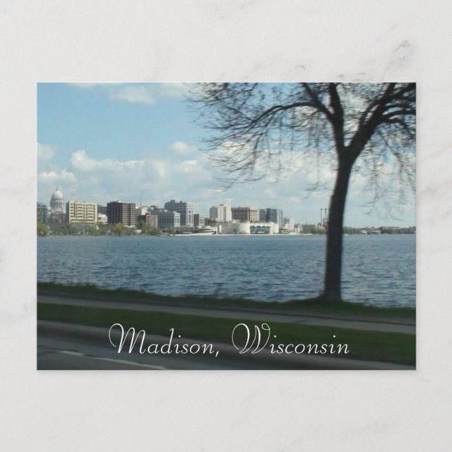 Madison Wisconsin Hauptstadt Fotografie Postkarte (Vorderseite)
