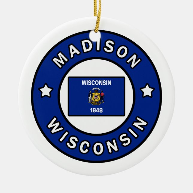 Madison Wisconsin Keramik Ornament (Vorne)