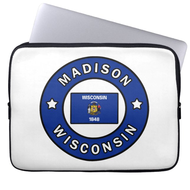 Madison Wisconsin Laptopschutzhülle (Vorderseite)