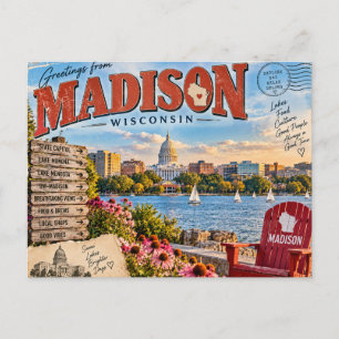 Madison Wisconsin Postkarte