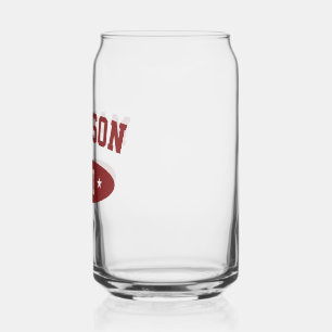 Madison Wisconsin Retro-Fett-Typografie-Glaswaren Dosenglas