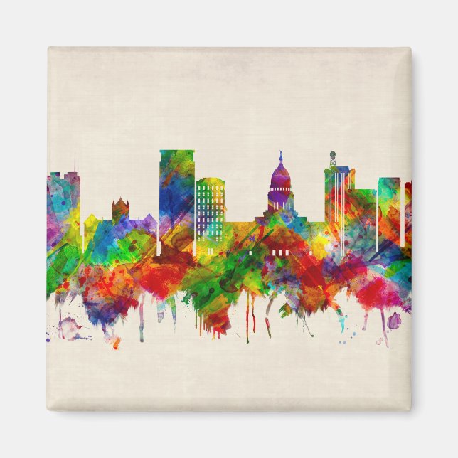 Madison Wisconsin Skyline Magnet (Vorne)