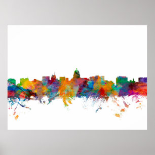 Madison Wisconsin Skyline Poster