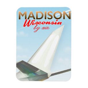 Madison Wisconsin USA Vintage-Flugposter Magnet