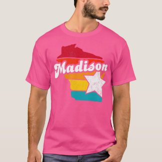 Madison Wisconsin Vintag Distressed Souvenir 2 T-Shirt