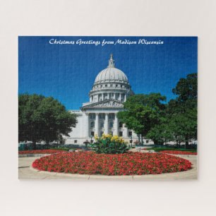 Madison Wisconsin. Vœux de Noël Puzzle