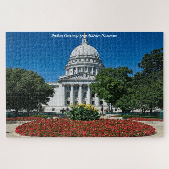 Madison Wisconsin. Weihnachtsgrüße Jigsaw Puzz (Horizontal)