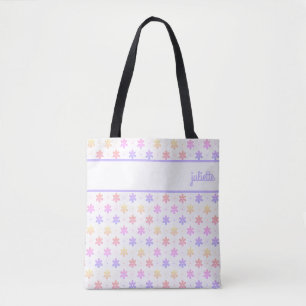 MÄDLICH HÜBSCHE LILA KLEINE BLUME DRUCKEN TASCHE