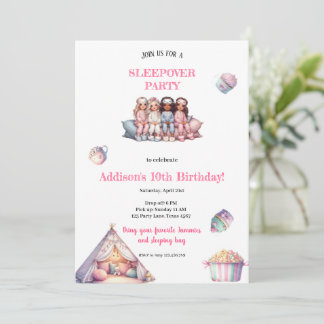 MÄDLICH PAJAMAS PARTY EINLADUNG