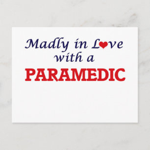 Madly in Liebe mit einem Paramedic Postkarte