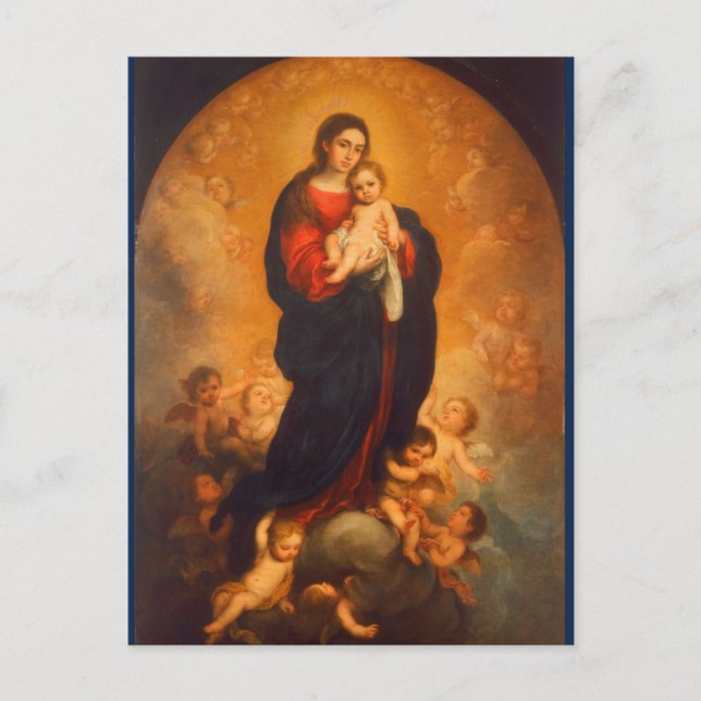 Madone et Enfant en gloire ... Carte postale (Devant)