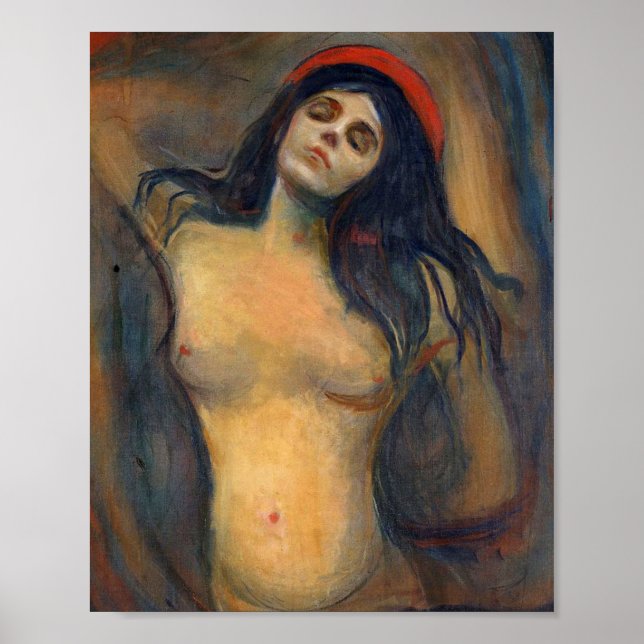 Madonna 1894 von Edvard Munch Poster (Vorne)