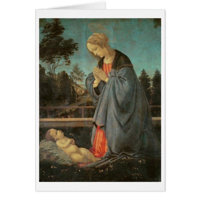 Madonna adorant l'enfant, c.1477-80 (huile sur p (Devant)