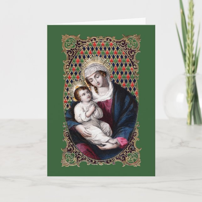 Madonna and Child (DPT 001) Feiertagskarte (Vorderseite)