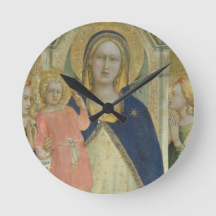 Madonna and Child enthroned with Saints, detail sh Runde Wanduhr