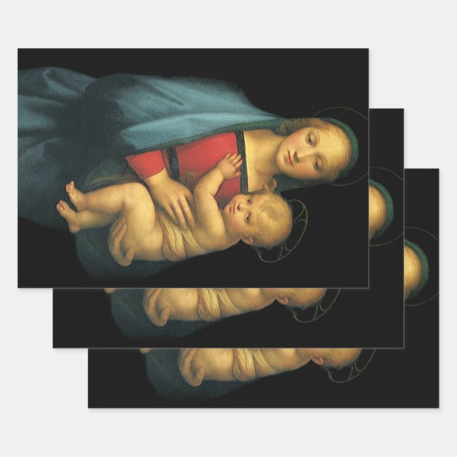 Madonna And Child, Madonna del Granduca by Raphael Geschenkpapier Set (Set)