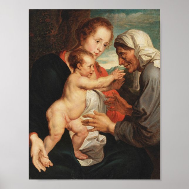 Madonna and Child with Saint Anne Poster (Vorne)