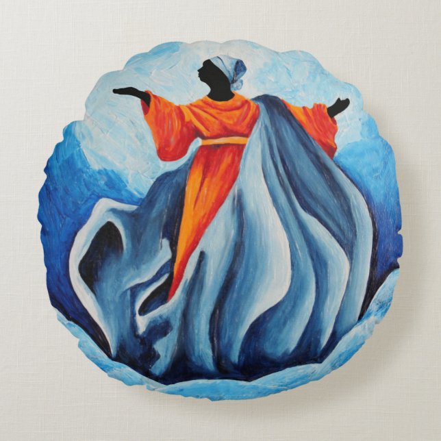 Madonna-Annahme - Sanctissima 2008 Rundes Kissen (Vorderseite)