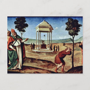 Madonna auf dem Thron St. Peter St. Johannes der T Postkarte