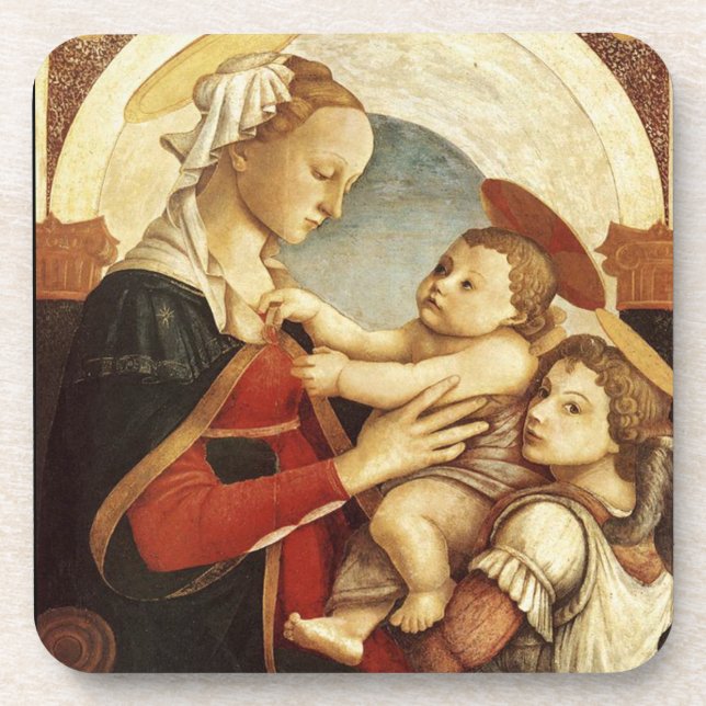 Madonna avec l'enfant Ensemble de Dessous de verre (Devant)