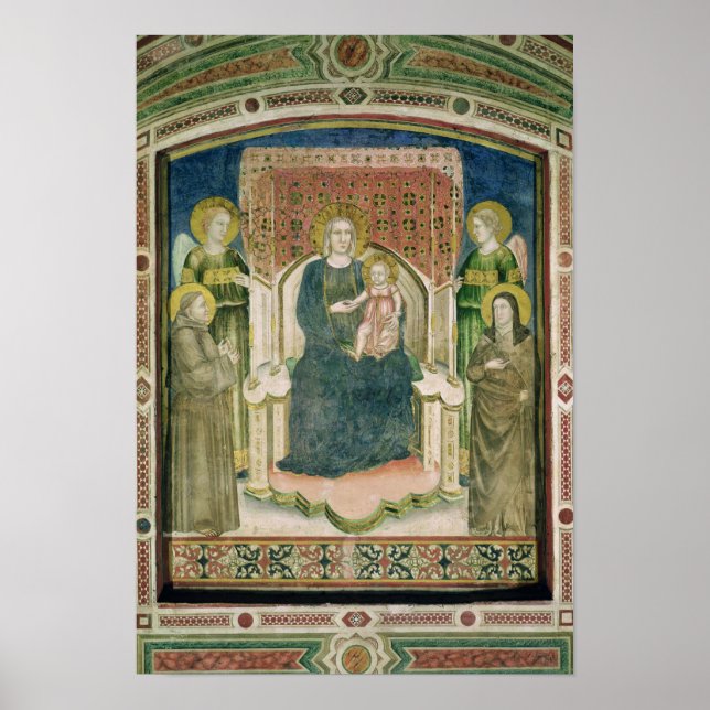 Madonna begeistert vom Heiligen Franziskus von Ass Poster (Vorne)