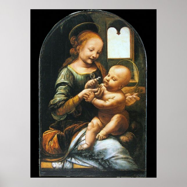 Madonna Benois von Leonardo da Vinci Poster (Vorne)