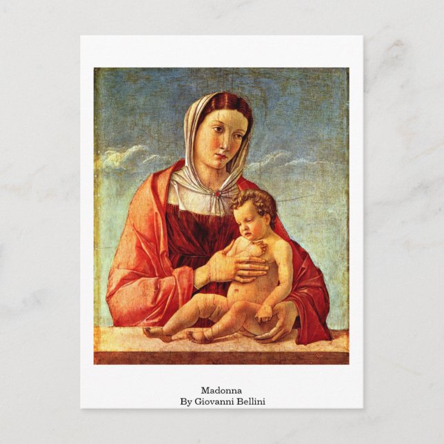 Madonna By Giovanni Bellini Postkarte (Vorderseite)