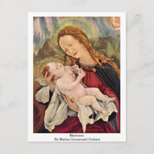 Madonna By Mathis Grunewald Gothart Postkarte