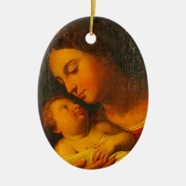 Madonna & Child - Anton Raphael Mengs Keramik Ornament (Vorne)