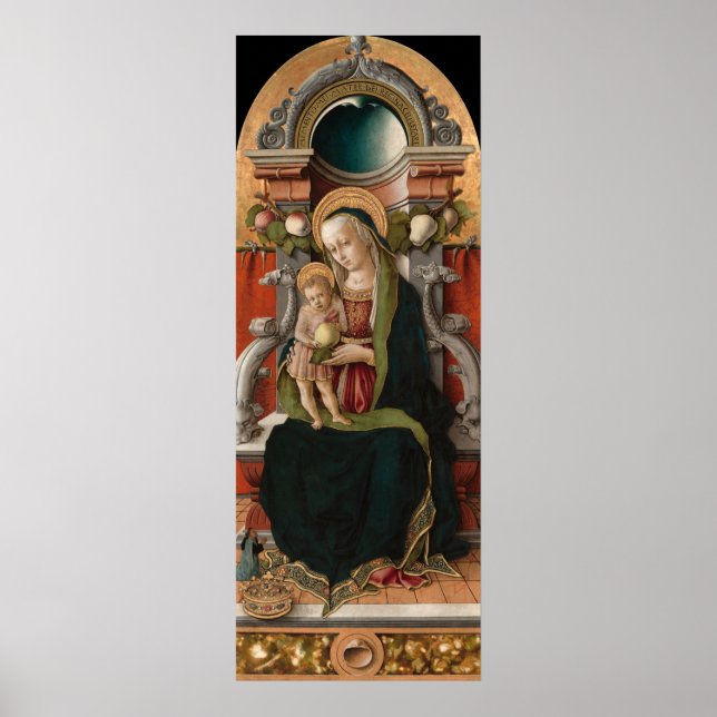 Madonna & Child - Carlo Crivelli Poster des Beaux- (Devant)