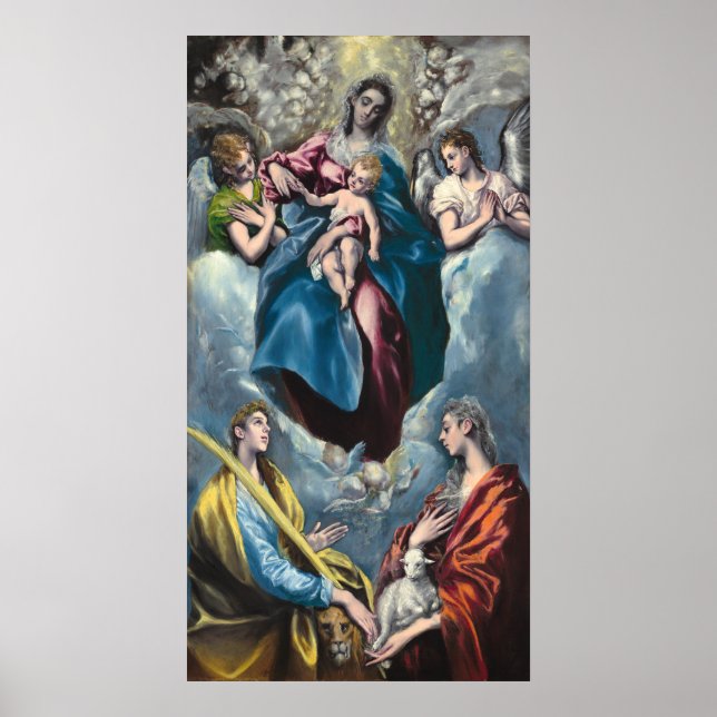 Madonna & Child - El Greco, griechisches Kunstgedi Poster (Vorne)