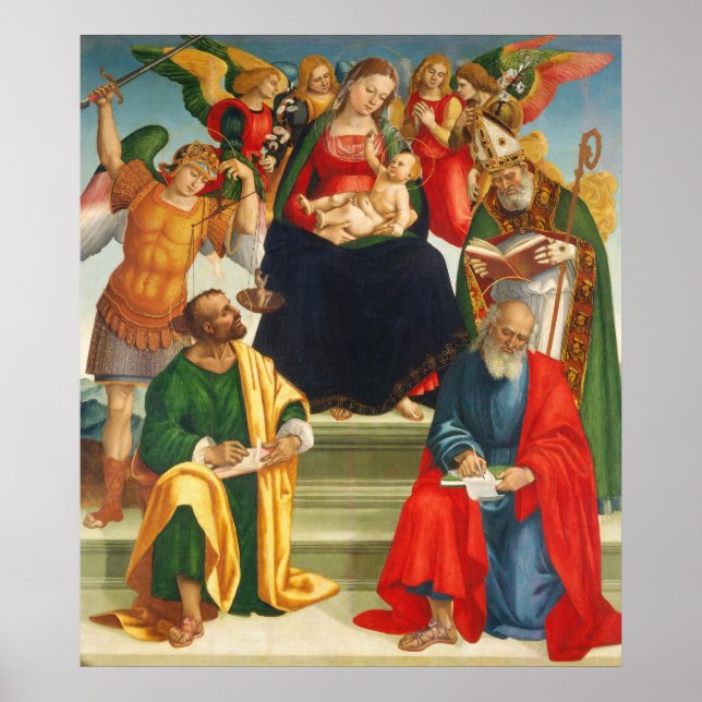 Madonna & Child - Luca Signorelli Gestern und Heut Poster (Vorne)