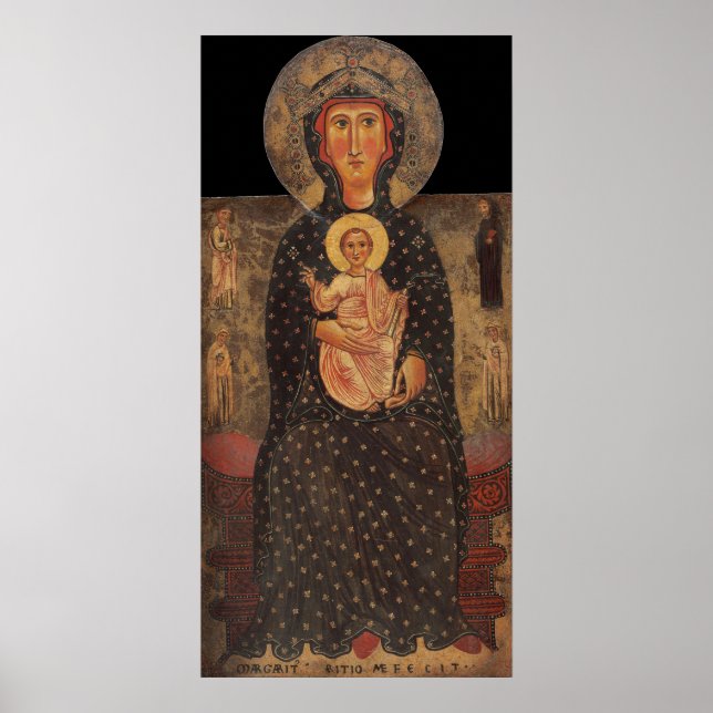 Madonna & Child - M. d'Arezzo Kunstgewerbe Poster (Vorne)