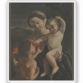 Madonna & Child mit dem Säugling St. John the Bapt Aufkleber