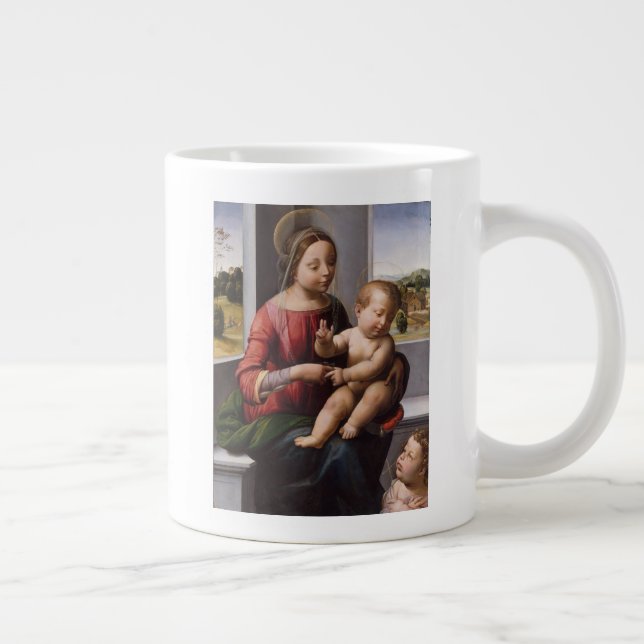 Madonna & Child mit John Baptist Jumbo-Tasse (Rechts)