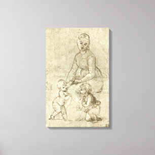 Madonna, Christus, Johannes der Täufer von Rapahel Leinwanddruck