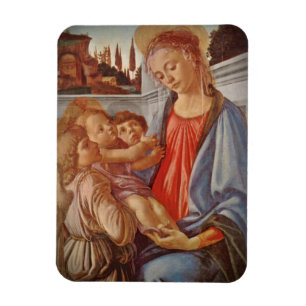 Madonna Christus Kind und Engel Magnet