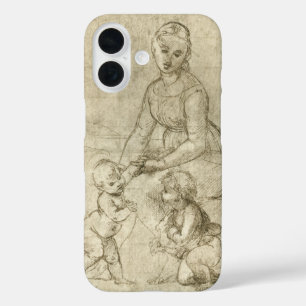 Madonna, Christus und Johannes Baptist von Rapahel iPhone 16 Hülle