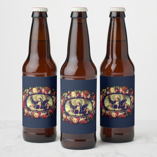 Madonna – Cor Maria – Virgin Mary – Gottesmutter Bierflaschenetikett (Flaschen)