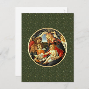 Madonna de Botticelli. Carte postale de Noël Art