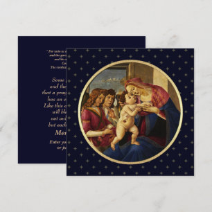 Madonna de Botticelli. Cartes de Noël religieuses