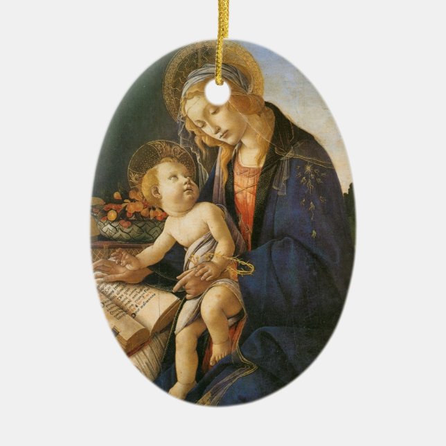 Madonna del Libro Botticelli Keramik Ornament (Vorne)