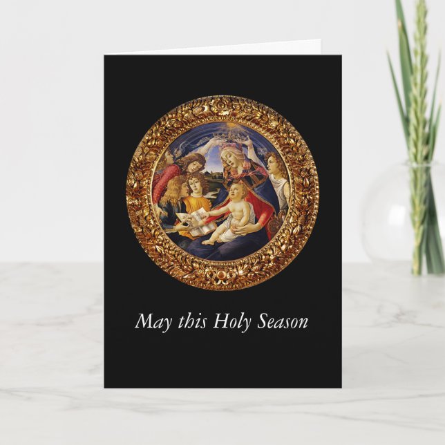 Madonna del Magnificat Feiertagskarte (Vorderseite)