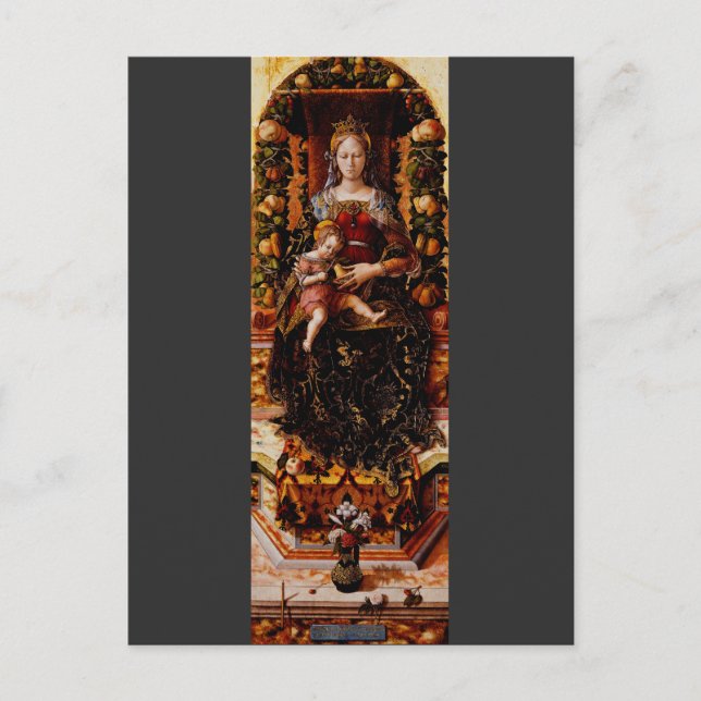 Madonna della Candeletta von Carlo Crivelli Postkarte (Vorderseite)