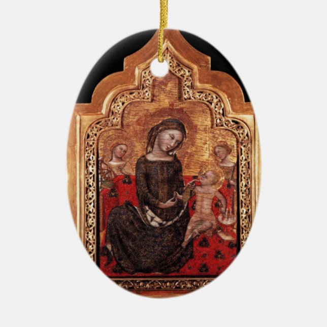 MADONNA DER BESCHEIDENHEIT KERAMIKORNAMENT (Vorne)