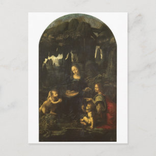 Madonna der Felsen durch Leonardo da Vinci c.1483 Postkarte
