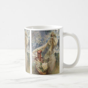 Madonna der Lilien von Alphonse Mucha Kaffeetasse