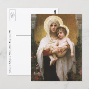Madonna der Rose von Bouguereau Postkarte