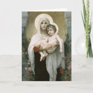 Madonna der Rosen Feiertagskarte